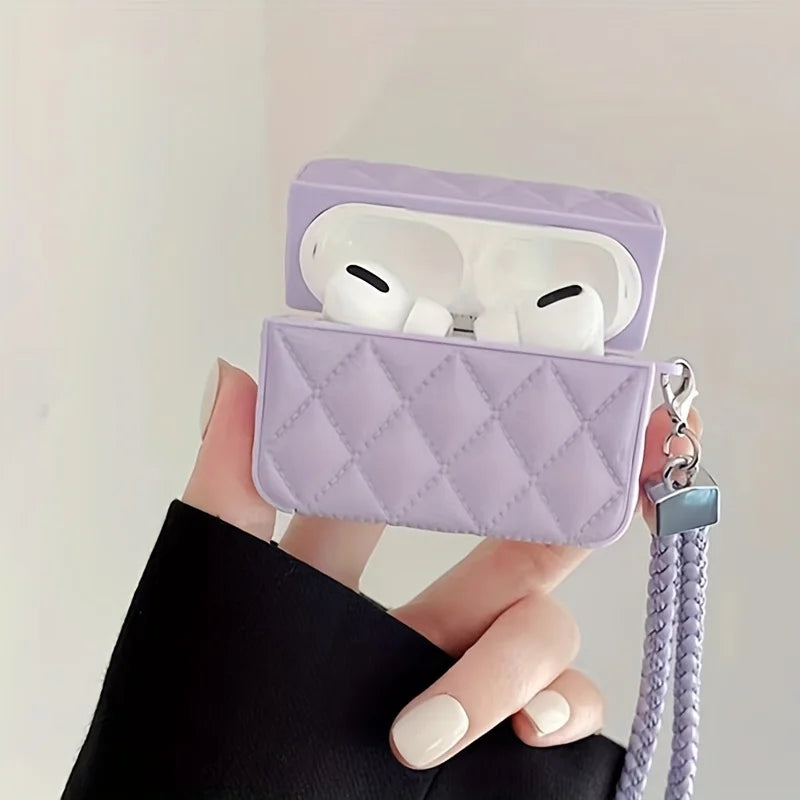 【もこもこ可愛い】ダウンジャケット風AirPodsケース|ハンドストラップ付き|AirPods 1/2/3/Pro 対応