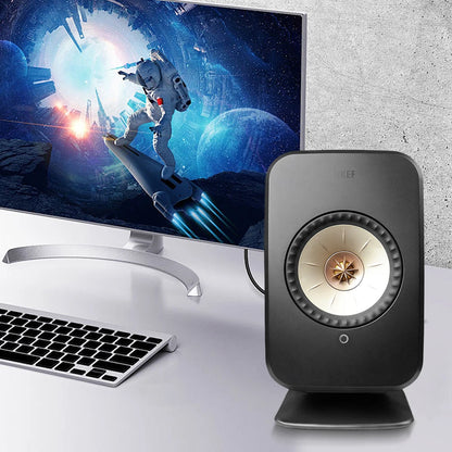 【KEF LSX II対応】シリコンデスクトップスピーカースタンド｜滑り止め付き・振動吸収｜スタジオ/デスク用スピーカーベース
