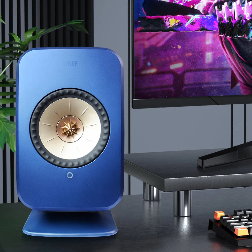 【KEF LSX II対応】シリコンデスクトップスピーカースタンド｜滑り止め付き・振動吸収｜スタジオ/デスク用スピーカーベース
